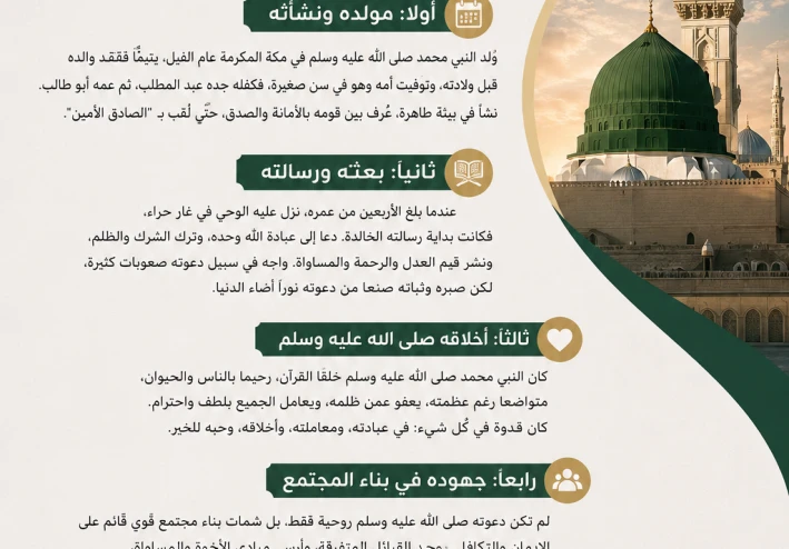 الصادق الأمين: ومضات من حياة الرسول ﷺ