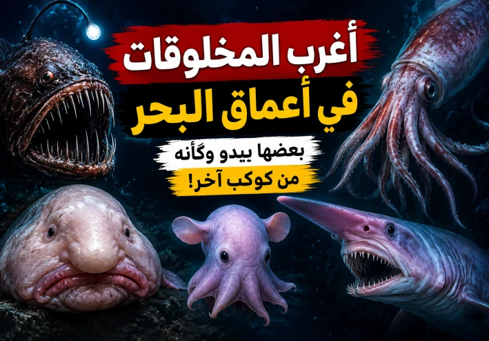 أغرب المخلوقات التي وجدها العلماء في أعماق البحر... بعضها يبدو وكأنه جاء من كوكب آخر!