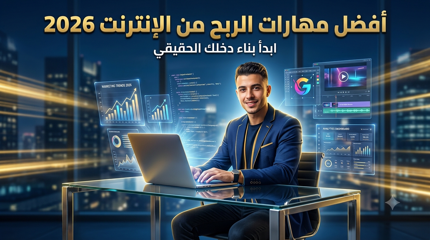 صورة مقال  أفضل المهارات للربح من الإنترنت في 2026 وفقًا لأحدث التقارير العالمية