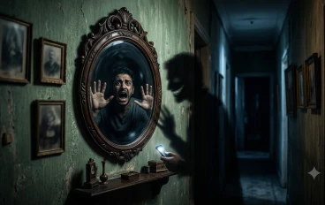 اشتريت مرآة قديمة من سوق الأنتيكات 
