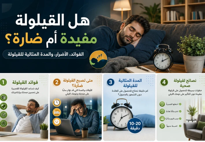 هل القيلولة مفيدة أم ضارة؟ الحقيقة التي يجهلها الكثيرون