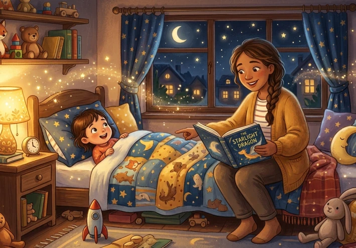 كيف تحكي لطفلك قصة تبقى في قلبه للأبد 📖✨