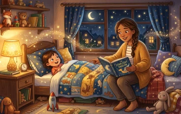  كيف تحكي لطفلك قصة تبقى في قلبه للأبد 📖✨