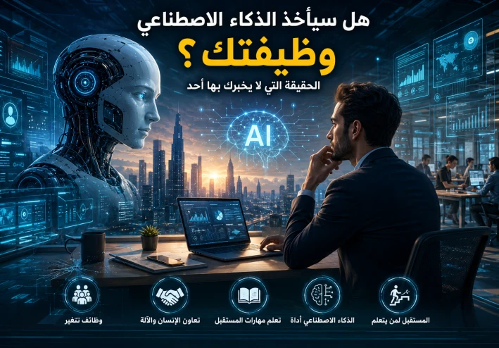 هل سيأخذ الذكاء الاصطناعي وظيفتك؟ الحقيقة التي لا يخبرك بها أحد