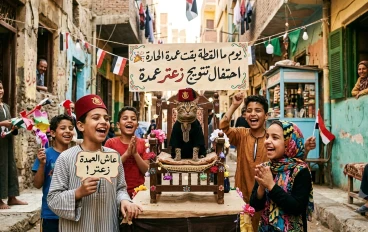 أولاد الحارة ويوم ما القطة بقت عمدة"* 😂🐈🏘️