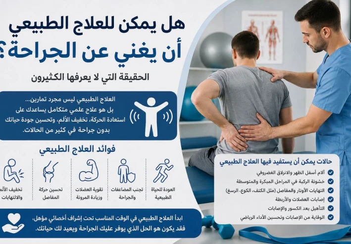 هل يمكن للعلاج الطبيعي أن يغني عن الجراحة؟ الحقيقة التي لا يعرفها الكثيرون.