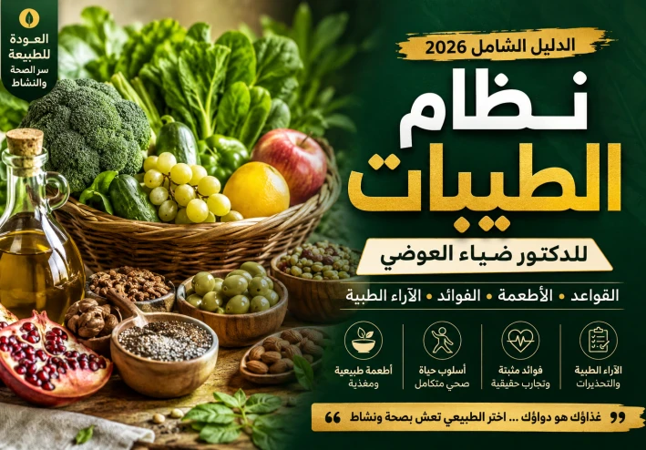 نظام الطيبات للدكتور ضياء العوضي | دليل شامل للقواعد والأطعمة والفوائد والآراء الطبية 2026