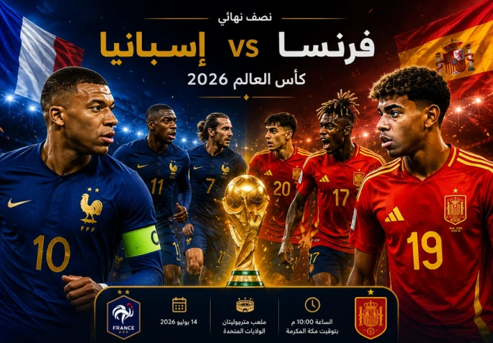 فرنسا ضد إسبانيا في نصف نهائي كأس العالم 2026.. قمة أوروبية تحدد هوية المتأهل إلى النهائي