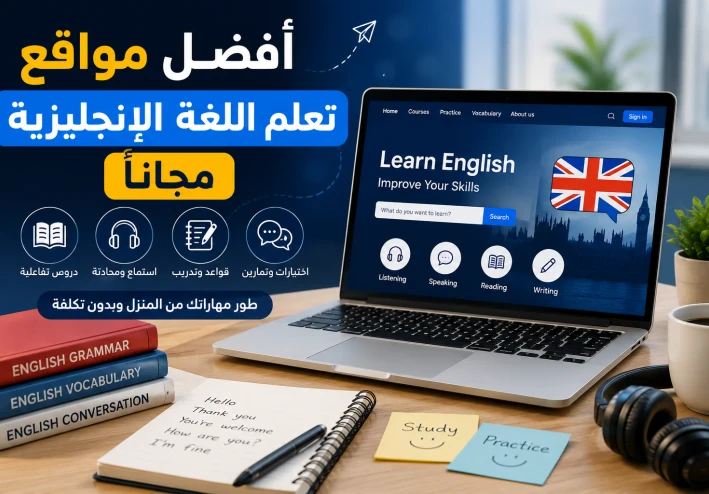 أفضل مواقع تعلم اللغة الإنجليزية مجانًا في 2026.. دليلك لتطوير مستواك بدون تكلفة