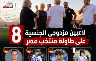 ٨ لاعبين مزدوجي الجنسية علي طاولة منتخب مصر