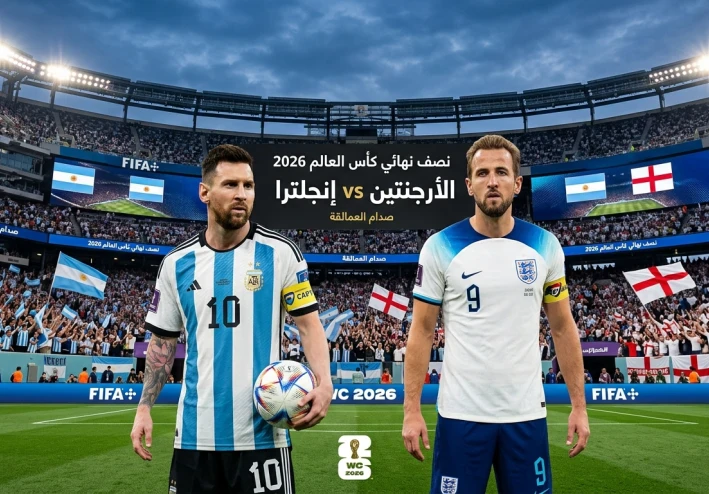صدام العمالقة في نصف نهائي المونديال بين الأرجنتين وإنجلترا