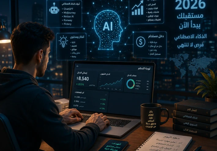 كيف تحقق دخلًا مستدامًا من الإنترنت بالاعتماد على الذكاء الاصطناعي في 2026