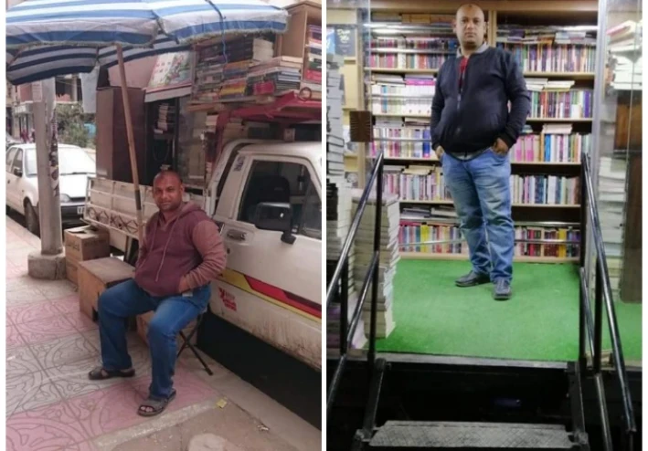 أول مكتبة متنقلة في مصر.. سامح غنيم: «صنعتها بيدي.. والكتاب لا يُعلى عليه»