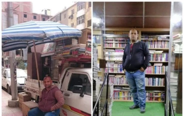 أول مكتبة متنقلة في مصر.. سامح غنيم: «صنعتها بيدي.. والكتاب لا يُعلى عليه»