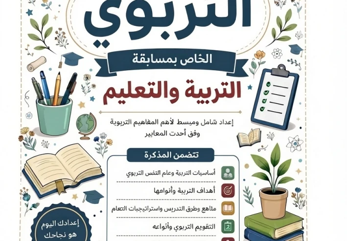 مذكرة تربوي مسابقة التربية والتعليم
