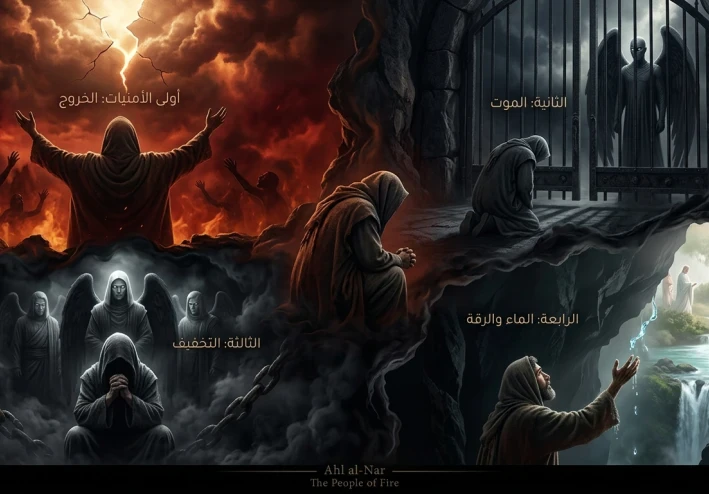 أربعة اماني لاهل….النار