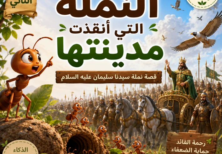 النملة التي أنقذت مدينتها (الجزء الثاني) | رحمة سيدنا سليمان عليه السلام بالنمل