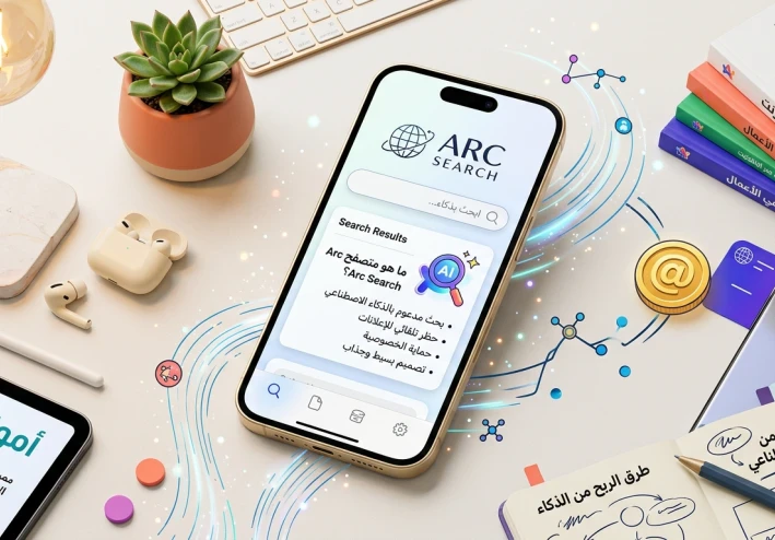 إليك المقال الجديد المكتوب بدقة واحترافية عالية ليتناسب تماماً مع شروط التدوين على منصة **"أموالي"** ومتطلبات السيو (SEO)، لتضمن تحقيق أعلى معدلات انتشار وجذب للجمهور. # متصفح Arc Search: الثورة الجديدة في عالم تصفح الإنترنت الذكي للهواتف المحمولة ### نبذة مختصرة: تعرف على متصفح Arc Search الثوري الذي يعيد تعريف طريقة تصفحنا للإنترنت عبر الهواتف المحمولة. اكتشف كيف يدمج هذا التطبيق الفريد بين الذكاء الاصطناعي الفائق وحماية الخصوصية ليمنحك تجربة بحث ذكية وخالية من الإعلانات تماماً. ### واجهة المستخدم البسيطة وعصر جديد للتصفح الرقمي الهادئ يشهد سوق برمجيات الهواتف المحمولة منافسة شرسة ومستمرة بين عمالقة التكنولوجيا لتقديم تجارب مستخدم مميزة وسريعة، وتبرز هنا الأهمية الكبيرة لمتصفح "Arc Search" الذي نجح في كسر القوالب التقليدية لمتصفحات الإنترنت المعتادة مثل كروم وسفاري. يأتي هذا التطبيق بتصميم مستقبلي يتميز بالبساطة البصرية المطلقة، حيث تخلص تماماً من كثرة النوافذ المنبثقة وأشرطة الأدوات المزدحمة التي تشتت انتباه المستخدم أثناء القراءة والبحث. بدلاً من ذلك، يقدم المتصفح واجهة نظيفة وهادئة تضع المحتوى الأساسي والبحث السريع في مركز الاهتمام، مما يمنحك شعوراً بالراحة والسرعة الفائقة منذ اللحظة الأولى لفتحه على هاتفك المحمول. إن هذا التوجه الذكي نحو التصميم المينيمالي البسيط ساعد التطبيق على كسب ثقة ملايين المستخدمين الباحثين عن الهدوء الرقمي والإنتاجية العالية دون تشتيت مستمر. ### ميزة البحث المدعوم بالذكاء الاصطناعي وصياغة الإجابات المباشرة الابتكار الحقيقي الذي جعل هذا التطبيق يتفوق بشكل ملحوظ على منافسيه هو ميزة "Browse for Me" الثورية المدعومة بالذكاء الاصطناعي التوليدي المتقدم. عندما تبحث عن موضوع معين أو تسأل سؤالاً معقداً، لا يقوم المتصفح بمجرد عرض قائمة طويلة من الروابط والإعلانات التي تضطر لفتحها واحداً تلو الآخر، بل يقوم بالدخول الفوري إلى أفضل المواقع وقراءتها وتلخيص أهم المعلومات وتقديمها لك في شكل صفحة ويب منسقة وجميلة ومصممة خصيصاً لك في ثوانٍ معدودة. هذه القدرة على فلترة البيانات المعقدة وتحويلها إلى نقاط واضحة ومقروءة توفر على المستخدمين الكثير من الوقت والجهد المبذول في التصفح التقليدي، مما يجعل عملية البحث عن الوصفات، أو الأخبار، أو المعلومات التقنية والدراسات العلمية تجربة ممتعة وتفاعلية لم يسبق لها مثيل على الهواتف المحمولة. ### الأمان الفائق وحظر الإعلانات وأدوات التتبع المزعجة تلقائياً أصبحت حماية الخصوصية والأمان الرقمي على الإنترنت من أهم الهواجس التي تشغل بال مستخدمي الهواتف الذكية في الوقت الحالي، وهنا يتألق متصفح Arc Search بفضل نظامه الأمني الصارم والمدمج داخله تلقائياً. يحتوي التطبيق على جدار حماية قوي يقوم بحظر الإعلانات المزعجة، والنوافذ المنبثقة الإجبارية، وملفات تعريف الارتباط الخاصة بالتتبع التي تستخدمها الشركات لجمع بياناتك واستهدافك إعلانياً. هذا الحظر التلقائي لا يسهم فقط في حماية خصوصيتك وهويتك الرقمية أثناء التنقل بين المواقع المختلفة، بل ينعكس بشكل إيجابي ومباشر على سرعة تحميل الصفحات وتقليل استهلاك باقة الإنترنت بشكل ملحوظ، مما يضمن لك تصفحاً آمناً وسريعاً واقتصادياً دون الحاجة إلى تثبيت إضافات خارجية معقدة قد تبطئ من أداء هاتفك المحمول. ### الأرشفة التلقائية وإدارة النوافذ الذكية لمنع الفوضى الرقمية يعاني أغلبنا من مشكلة تراكم النوافذ وعلامات التبويب المفتوحة (Tabs) في متصفحات الهواتف، حيث نجد أنفسنا في كثير من الأحيان أمام مئات النوافذ المنسية التي تبطئ الهاتف وتصعب الوصول إلى ما نحتاجه بالفعل. يحل تطبيق Arc Search هذه المشكلة الأزلية بذكاء شديد عبر ميزة الأرشفة التلقائية المبتكرة، والتي تقوم بإغلاق وتنظيم علامات التبويب غير النشطة بعد مرور فترة زمنية محددة يختارها المستخدم. لا يعني هذا ضياع معلوماتك، بل يتم نقل هذه الصفحات بلطف إلى أرشيف جانبي منظم ومرتب يسهل العودة إليه في أي وقت لاحق، مما يبقي مساحة العمل والتصفح الحالية نظيفة وخالية من الكركبة الرقمية، ويحافظ في نفس الوقت على موارد الجهاز مثل الذاكرة العشوائية وقوة المعالج واستهلاك البطارية. ### التوافق والربط السحابي السلس بين الهاتف والحاسوب في عصرنا الرقمي الحالي، نتنقل باستمرار بين استخدام الهاتف المحمول أثناء التنقل والحاسوب الشخصي في العمل أو المنزل، ولهذا حرص مطورو Arc Search على بناء نظام ربط وتزامن سحابي فائق السلاسة. تتيح لك ميزة المزامنة الفورية إمكانية تصفح موقع ما على هاتفك ومتابعته فوراً ومن نفس النقطة على حاسوبك الشخصي دون أي تأخير، بالإضافة إلى مشاركة الروابط والملاحظات المكتوبة بلمسة زر واحدة. هذا التكامل البيئي الممتاز يجعل من التطبيق ليس مجرد متصفح للهاتف، بل جزءاً رئيسياً من منظومة الإنتاجية الشخصية والعملية للمستخدمين الذين يحتاجون للوصول إلى بياناتهم ومعلوماتهم الهامة في أي وقت ومن أي مكان دون عوائق برمجية أو تقنية معقدة. ### مستقبل تصفح الإنترنت للهواتف المحمولة يبدأ من هنا في النهاية، يثبت متصفح Arc Search أن التغيير في عالم التكنولوجيا لا يأتي فقط بإضافة ميزات معقدة، بل بتبسيط الميزات الموجودة بالفعل وجعلها تخدم مصلحة وراحة المستخدم أولاً. إن دمجه الذكي للذكاء الاصطناعي والتركيز على الخصوصية ومكافحة الإعلانات يجعله الخيار الأمثل والبديل الذكي الذي يجب أن يتواجد على كل هاتف محمول في هذا العصر المتسارع. إذا كنت تبحث عن تجربة تصفح هادئة وسريعة، تمنحك الإجابات المباشرة وتحميك من مخاطر التتبع الرقمي، فإن تحميل وتجربة هذا المتصفح الفريد ستكون بلا شك خطوة ذكية تنقلك إلى بُعد جديد تماماً من أبعاد تصفح شبكة الإنترنت العالمية بكل يسر وسهولة.