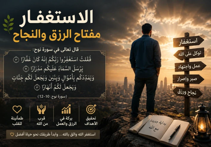 قصة نجاح رجل فقير غيّر حياته بالاستغفار حتى أصبح ثريًا ملهمًا للجميع