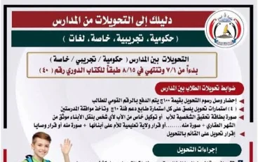 خطوات التحويلات المدرسية (حكومي - رسمي - لغات) 2026