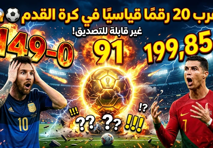أغرب 20 رقمًا قياسيًا في تاريخ كرة القدم لن تصدق أنها حقيقية! ⚽🔥