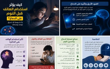  كيف يؤثر استخدام الهاتف قبل النوم على الدماغ؟