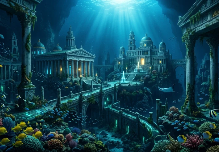 🏛️🌊 أطلنطس: الحقيقة الكاملة وراء المدينة المفقودة التي حيّرت العالم 🌊🏛️