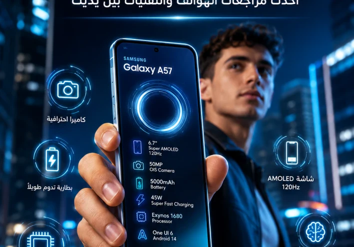 Samsung Galaxy A57.. هاتف سامسونج الجديد بمواصفات قوية وسعر منافس في الفئة المتوسطة