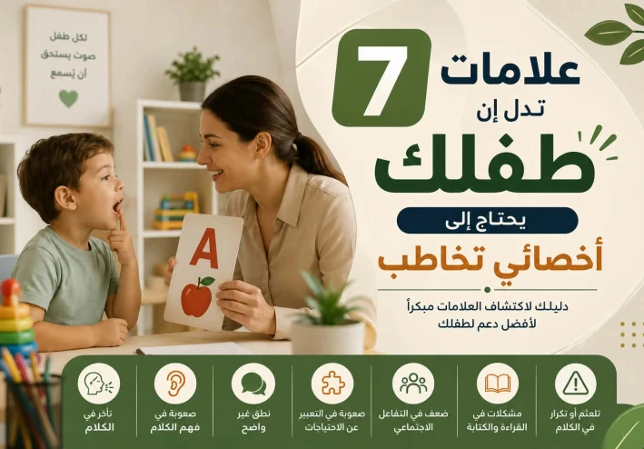 7 علامات تدل إن طفلك يحتاج الي أخصائي تخاطب