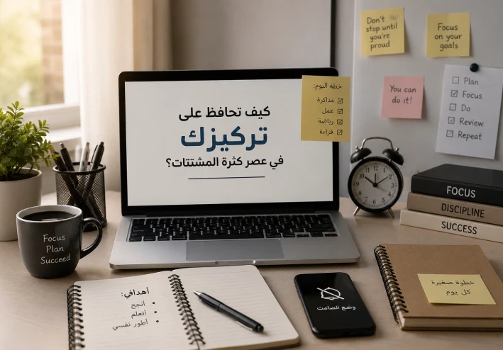 كيف تحافظ على تركيزك في عصر كثرة  المشتتات ؟