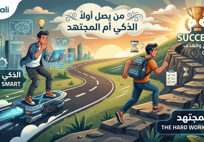 من يصل أولاً⁠⁠ الذكي أم المجتهد