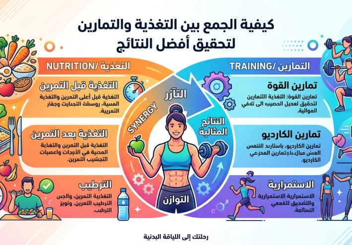 كيفية الجمع بين التغذية والتمارين الرياضية لتحقيق أفضل النتائج في خسارة الوزن وبناء العضلات