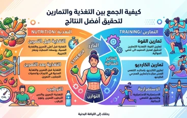 كيفية الجمع بين التغذية والتمارين الرياضية لتحقيق أفضل النتائج في خسارة الوزن وبناء العضلات