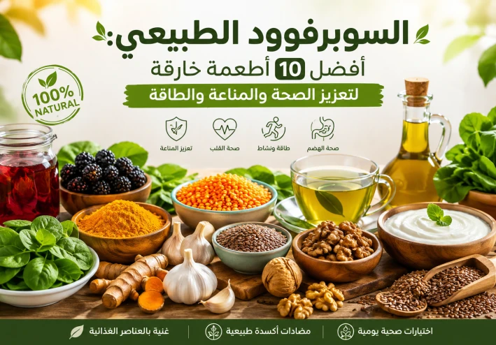 السوبرفوود الطبيعي: أفضل 10 أطعمة خارقة لتعزيز الصحة والمناعة والطاقة