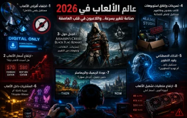 عالم الألعاب في 2026.. ثماني قضايا ترسم مستقبل صناعة الألعاب
