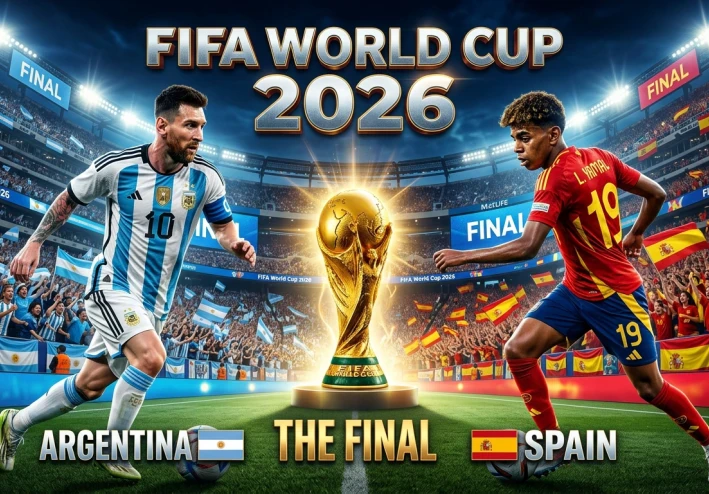 نهائي الحلم المونديالي الأسطوري بين منتخبي الأرجنتين وإسبانيا لعام 2026