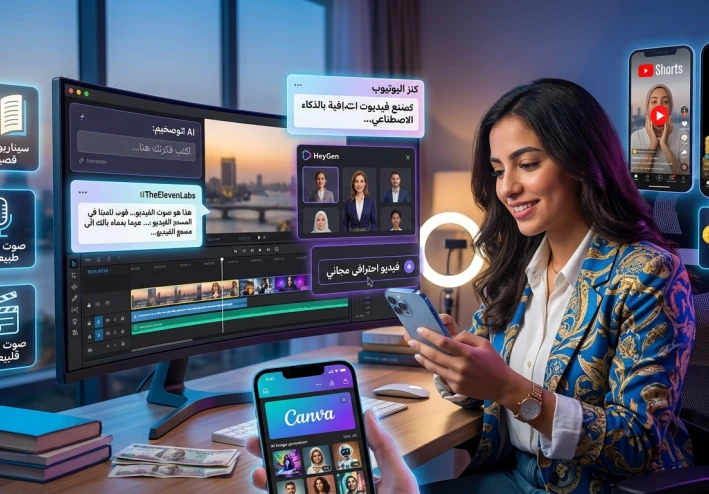 كنز اليوتيوب والتيك توك: كيف تصنع فيديوهات احترافية بالذكاء الاصطناعي مجانًا وتبدأ بجني الأرباح؟