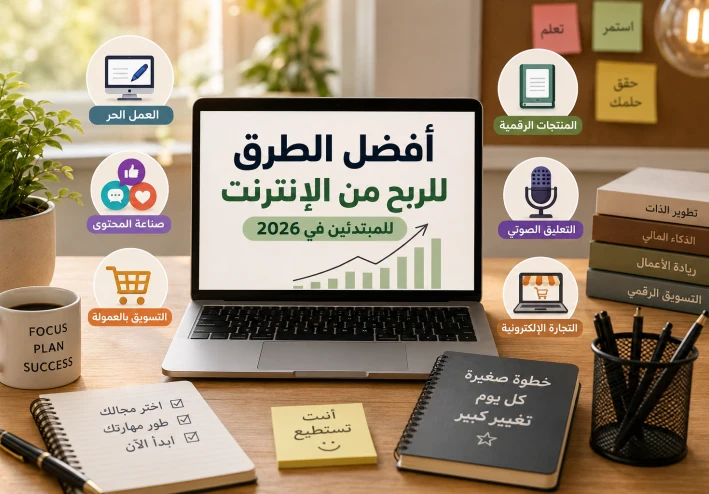 لن تصدق كم تغير الربح من الإنترنت في 2026.. 5 طرق حقيقية تناسب المبتدئين!
