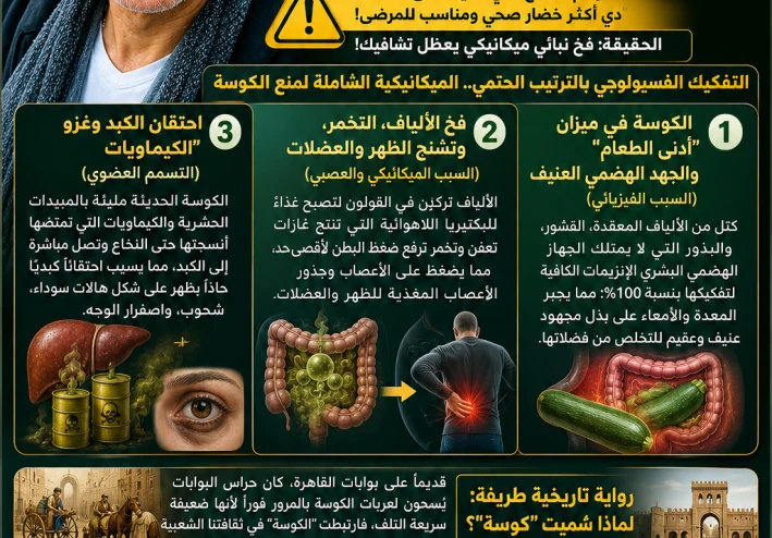 الكوسة في نظام الطيبات: لماذا أصبحت من الممنوعات نهائيًا؟