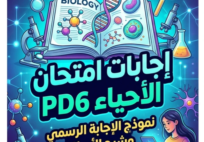 📕 إجابات امتحان الأحياء الثانوية العامة 2026 كاملة.. الحل الرسمي ونموذج الإجابة PDF لجميع الأسئلة