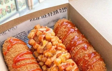 كورن دوج البطاطس المقرمش الكوري.. طعم يجمع بين القرمشة والجبنة في كل قضمة! 🌭🧀🥔