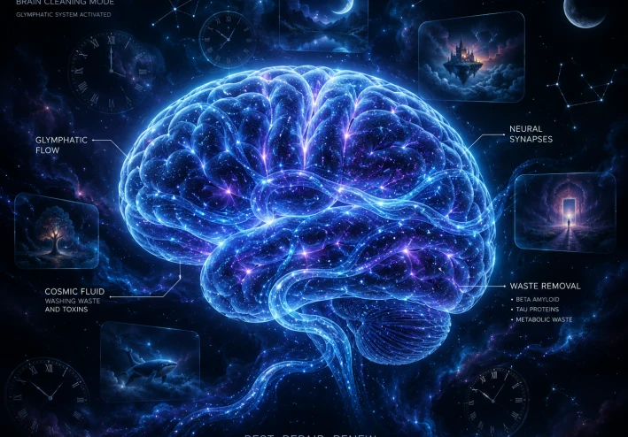 لغز الثلث الغائب: كيف يغسل الدماغ نفسه ويصنع الأحلام أثناء النوم؟