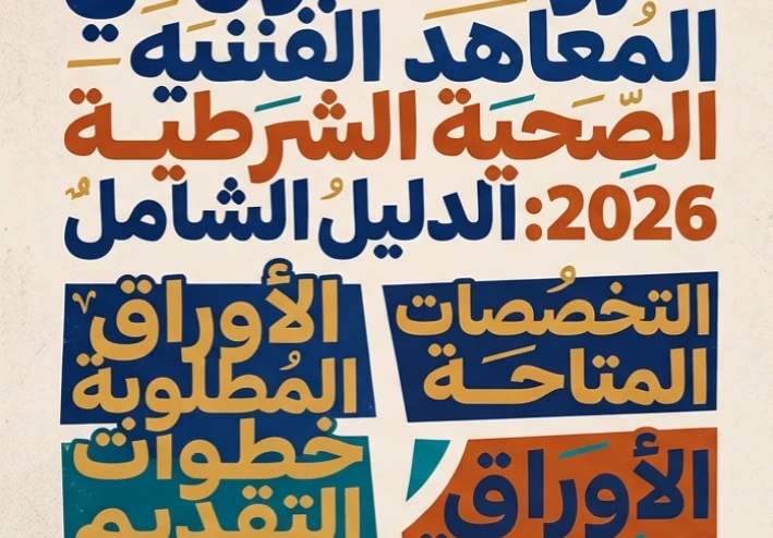 💢 شروط القبول في المعاهد الفنية الصحية الشرطية 2026.. التخصصات والأوراق المطلوبة وخطوات التقديم الرسمية