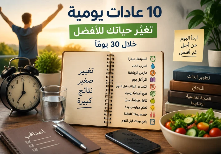 10 عادات يومية بسيطة تغيّر حياتك للأفضل خلال 30 يومًا