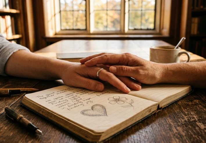 ترانيم الصمت والضوء:-قصة حب مؤثرة بين أعمى وأصم في المكتبة