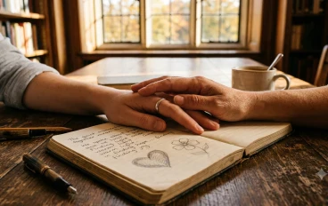 ترانيم الصمت والضوء:-قصة حب مؤثرة بين أعمى وأصم في المكتبة