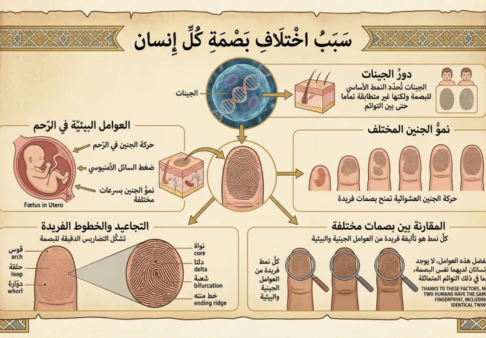 ما سبب اختلاف بصمة كل إنسان؟ السر العلمي وراء الهوية التي لا تتكرر