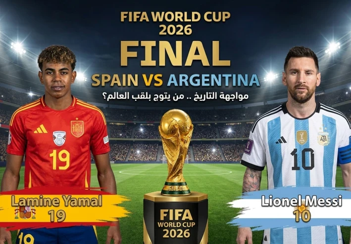 نهائي كأس العالم 2026 بين الأرجنتين وإسبانيا.. الموعد والتشكيل المتوقع والقنوات الناقلة