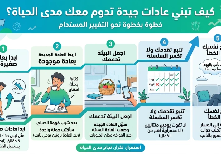 كيف تبني عادات جيدة تدوم معك مدى الحياة؟