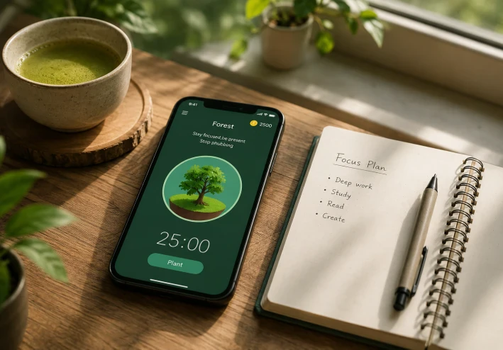 تطبيق Forest: كيف تُحيل زرع الأشجار تركيزك الذاتي إلى غابة خضراء؟